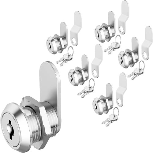 5/8 Zoll Premium-Schrankschlösser mit gleichschließendem Schlüssel, 5er-Pack Schrankschloss mit Schlüssel, Wohnmobilschlösser for Lagertüren, Aktenschubladen, Briefkästen, Wohnmobiltüren, Werkzeugkäst