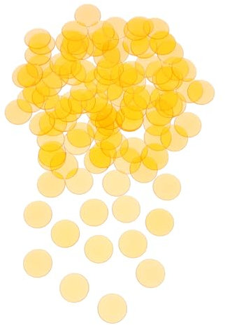 FELTECHELECTR 100stücke Halbtransparente Bingo Chips Kunststoff Spielmarken Für Spiele Zählen Und Matheunterricht Für Partys Brettspiele Und Kinderaktivitäten Transparentem