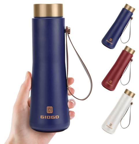 Metal Water Bottle 400ml/13.5oz Flask for Hot Drink, Insulated Stainless Steel Water Bottle Vacuum Flasks Cold Water Bottles(Blue)
