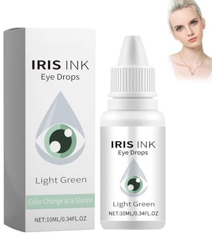 Iris Ink Augenfarbwechsel-Tropfen, Farbwechsel-Augentropfen Tropfen Zur Änderung Der Augenfarbe Tropfen Ändern Ihre Augenfarbe,Farbwechselnde Augentropfen Erhellen Und Erhellen Ihre Augenfarbe (Grün)
