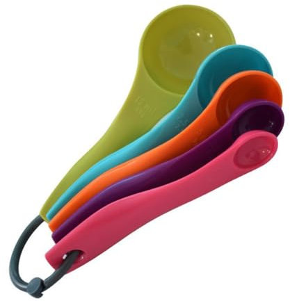 IMIKEYA 5pezzi Cucchiaio Misuratore Con Scala Strumento Di Pesatura Per Cucina e Colori Casual Utile Per Casa e Ufficio