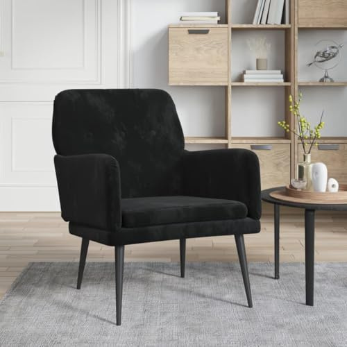 Myheimly Sessel Relaxsessel Relaxstuhl Loungesessel Polstersessel Wohnzimmersessel Lesesessel Fernsehsessel Polsterstuhl Samt Schwarz