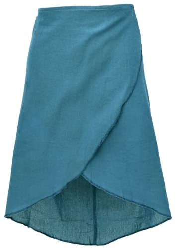 GURU SHOP Psytrance Goa Wickelrock, Minirock - Petrol, Damen