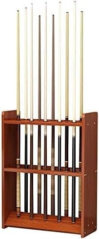 ININOSNP Stabiler bodenstehender Queue-Halter Bodenstehender Billardqueue-Ständer aus Holz, robuster Eck-Billard-/Golf-Organizer, moderner freistehender Schlägerhalter – Aufbewahrung for Zuhause/Golf