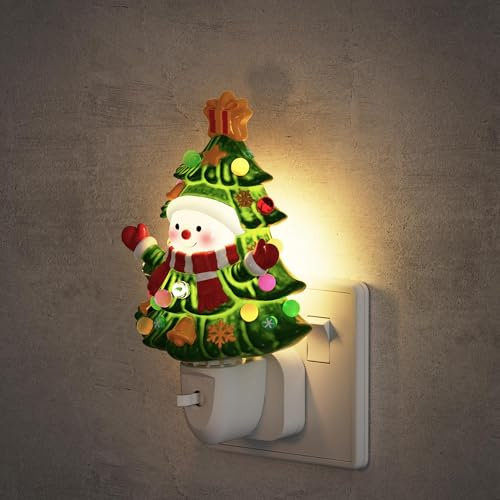 Emeritpro 3D Christmas Tree Night Light Plug in Wall, 3000K, 60LM, 1 Pack | Decorative Plug in Night Light, Nightlight for Children's Rooms, Corridors, Staircases, Toilets, Kitchens, Bedrooms, 0.6W