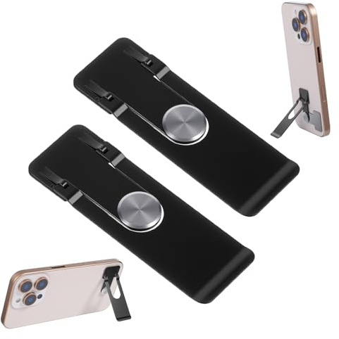 XLIUAX 2 Pack Phone Kickstand Attachment, Kickstand for Phone Case 360° Rotating Cellphone Stand for Desk Vertical and Horizontal Placement Stand Ultra Thin Phones Holder Adjustable Angle Foldable