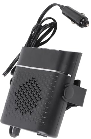 KIMISS Chauffage de Voiture Portable Chauffage Rapide Réglable à 360 Degrés, Dégivrage pour Véhicule avec Matériau ABS (BLACK #-1)