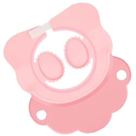 TOYANDONA Verstellbare Duschhaube aus flexibler Gummi mit Augenschutz Weicher Shampoo Schutz für Kleinkinder und junge Mädchen Rosa Bademütze für Haare Waschen und Haarpflege