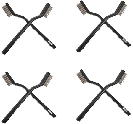 TOVINANNA 20pièces Brosse Inox Pour Enlever La Rouille Et Décaper La Peinture Mini Brosses Métalliques à Manche Incurvé Pour Nettoyage Précis Des Surfaces
