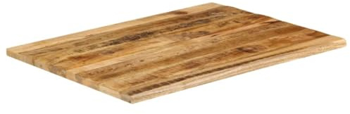 Genérico Tablero de Mesa Borde Natural Madera Maciza Mango 110x80x3,8 cm,Mobiliario,Accesorios para mesas,Tableros para mesas-370413