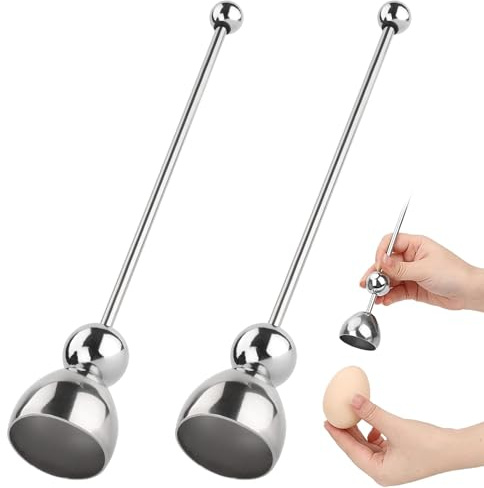 Egg Cracker Topper, Boiled Egg Cutter Tool, Efficient Egg Shell Remover for Soft and Hard Boiled Eggs, Kitchen Utensil for Meal Preparation and Dessert Presentation, Compact 25x4x4 cm Design