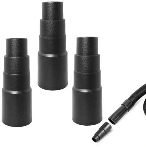 Universal Vacuum Adapter Kit,3 PCS Dust Extractor Hose Adaptor for Power Tools Croppable Vacuum Cleaner Hose Adapter for Table Saw Sander Circular Saw – Dust Extraction Hose Connector for Workshop