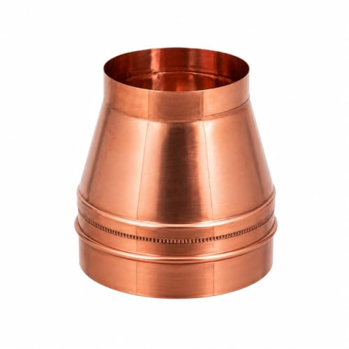 MAKA Comignolo Conico, Terminale in Rame per Canna Fumaria Camino Stufa a Legna Pellet e Gas, Cappello Antipioggia Aspirafumo Conico(Ø 300 mm)