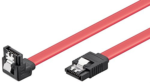 Wentronic 93116-GB - Cable SATA (SATA 1.5 Gbits/3 Gbits, L-Type a L-Type 90°), Color Rojo