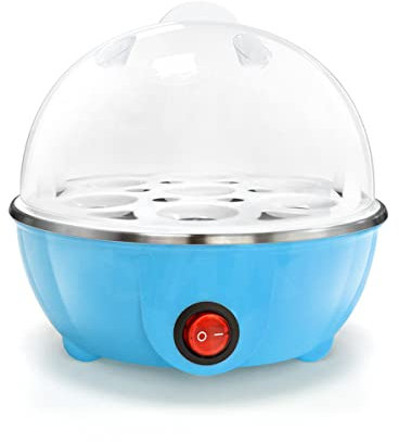 Egg Cooker,Abaobao Multifunctional Electric 7 Egg Boiler Cooker Mini Steamer Poacher Kitchen Cooking Tool (Blue)