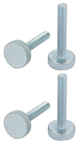 sourcing map 4stk M8x50mm Gewinde Zinklegierung Platte gerändelt Rund Kopf Daumenschraube DE de