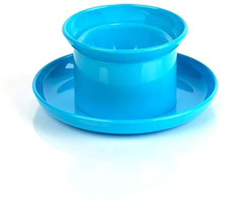 Kimmel 21-000-2308 Lot de 2 coquetiers avec assiette en plastique Bleu clair