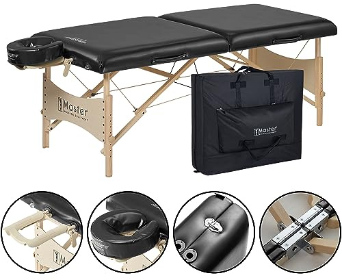 Master Massage Balboa Mobil Klappbar Massageliege 71cm Schwarz Glanz