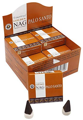 VIJAYSHREE CONOS GOLDEN NAG PALO SANTO 10 CONOS X 12 CAJAS = 120 CONOS