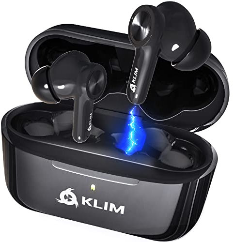 KLIM Pods V2 - Nouveauté 2024 - Ecouteurs sans Fil - Qualité Audio Optimale - ANC - Excellente Isolation - Appairage Facile - Batterie Longue Durée 24h - Ecouteurs Bluetooth 5.3