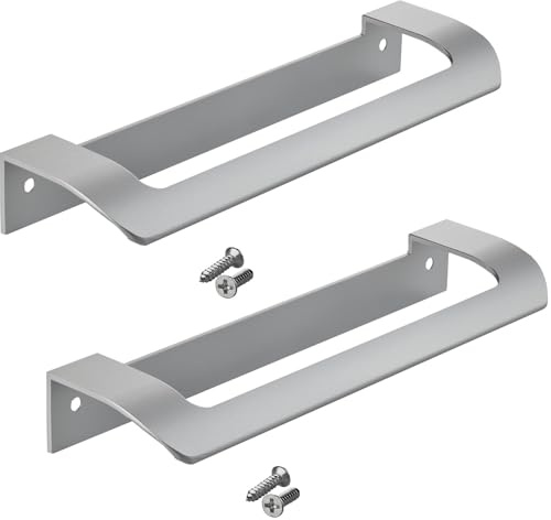SOTECH 2 Stück Möbelgriff LYS BA 160 mm Chrom matt für Schränke, Schubladen & Falttüren