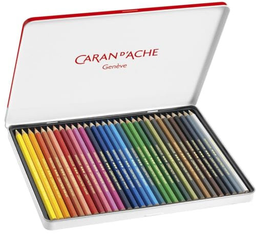 Caran d’Ache Swisscolor 30 Colori luminosi e intensi Permanenti resistenti all'acqua