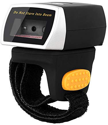NetumScan Bluetooth Ring 1D 2D QR Barcode-Scanner, Tragbarer Mini-Barcodeleser, Kompatibel mit Windows, Mac OS, Android 4.0 +, iOS,Unterstützt Scan PDF417 DataMatrix auf Bildschirm und Papier