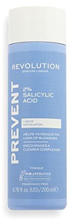 Revolution Skincare London, 2% Salicylsäure BHA Anti-Blemish, Flüssiges Peeling Toner, 200ml