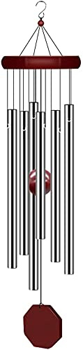 Pgzsy Gedenk-Windspiel für den Außenbereich, groß, tiefer Ton, 71,1 cm, Windspiel für den Außenbereich, mit 6 gestimmten Röhren, Elegantes Klangspiel für Garten, Terrasse, Balkon und Zuhause