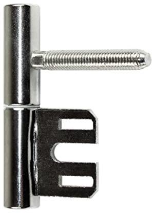 SN-TEC Standard Türband Set 2-teilig für Holztüren mit Stahlzargen, Rolle 15mm, Stift 10mm (10 Stück, Silber hell vernickelt)