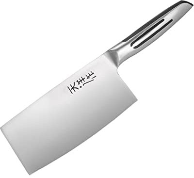 meowko Cuchillo Chino para Cortar Carne, Cortador de Carne Multiusos, Cuchillos de Cocina Afilados, Cortador de Huesos de Chef de Acero Inoxidable
