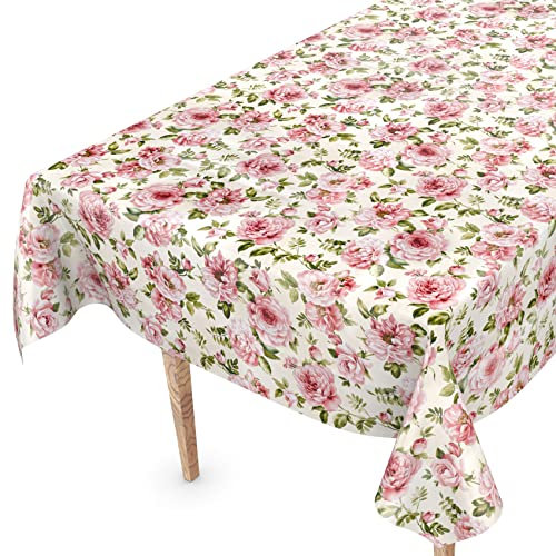 Tischdecke abwaschbar Wachstuch Wachstuchtischdecke 100 x 140cm Schnittkante Natalie Blumen pflegeleicht