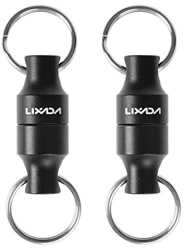 Lixada Magnetischer Netzentriegelungshalter, Fliegenfischernetz, Retraktor, Fischernetzhalter, Magnet-Clip, Kescher-Anschluss für Angelhaken, Köder, Fliegen, Forellenschnur