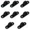 Belle Vous (Lot de 8) Plaque Oeillet Acier Inoxydable M5 - Oblong Crochet Métal Forme U Montage Mural et Plafond 50 x 15 mm - Crochet de Fixation Capacité 40 kg pour Suspensions