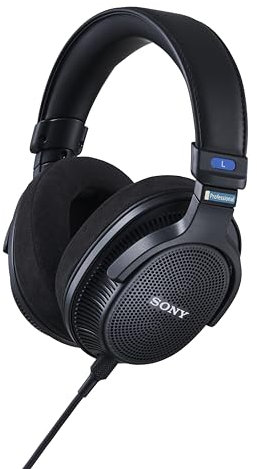 Sony MDR-MV1 Studio-Monitor-Kopfhörer mit offener Rückseite - verkabelt für Mixing & Mastering, präziser, neutraler Klang bei 5Hz-80kHz, Raumklang & Stereoklang, abnehmbares, verschraubbares Kabel