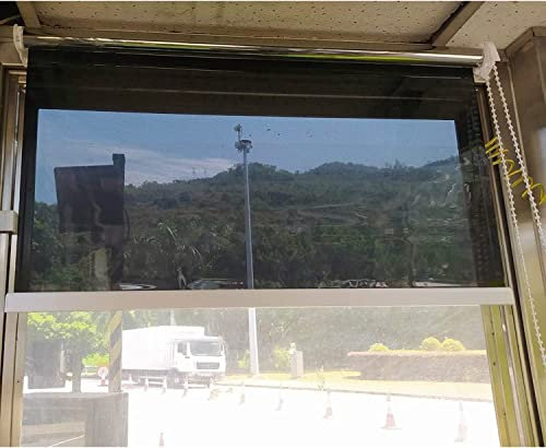 OKUOKA Fensterdecor Rollo Einseitig durchsichtig, Sonnenschutz am Tag Anti UV Reflektierende Rollos für Home Office (Color : Black, Size : 105x120cm(41.3x47.2))