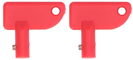 Batterietrennschalter Ersatzschlüssel, 2 Stück, Rot, ABS und Messing, 47 x 43 mm, für Boot, Marine, Auto, LKW | Rostfreier Batterietrennschlüssel aus ABS und Messing zur Vermeidung von Batterieverlust im Stand Sicher und einfach