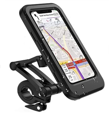 Orco Waterproof Bike Phone Holder – 360° Rotation Motorcycle Phone Mount for Handlebars – Heavy Duty Scooter Phone Case Compatible with iPhone 14/15/16 Pro Max, Samsung S24 Ultra, Phones up to 7”