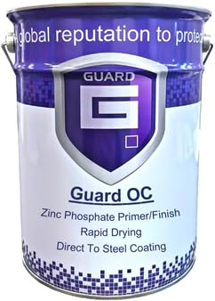 Guard OC - Shipping Container Skip Paint Zinc Phosphate One Coat Paint for Metal - Satin (Blue, 5 Liters)
