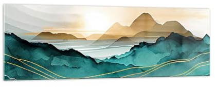Quadri Moderni su Vetro 160x50 cm Stampe da Parete Paesaggi Natura - 5706