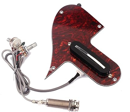 TOYANDONA Mandolin Pickup with 3ply Guitar Scratch Plate Low-noise Pvc Pickguard Protects Guitar Body Suitable for F-style Mandolin