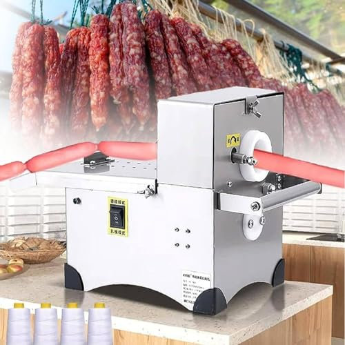 GBHJJ Legatrice Elettrica per Salsicce, Legatrice per Salsicce in Acciaio Inossidabile per Alimentare, Legatrice per Salsicce Commerciale, Diametro Massimo 50 Mm, per Domestico Commerciale,110V