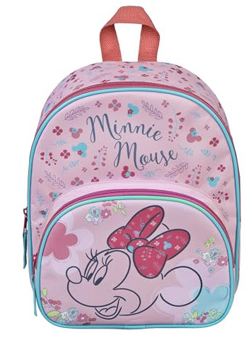 Undercover - Zaino per bambini Disney Minnie Mouse - con tasca frontale - per la scuola materna, il tempo libero e i viaggi - resistente e pratico - per bambini dai 4 anni in su