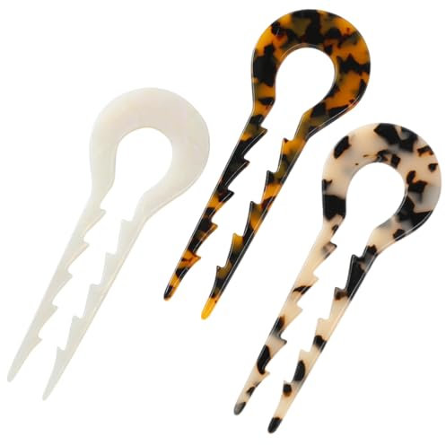TYXHXTF 3 Stück U Förmige Haarnadeln, Haarnadel Dutt, Französische Haarnadel, U-förmige Haarspangen, Hair Pin Haar, Haarnadel Groß, für Damen Mädchen