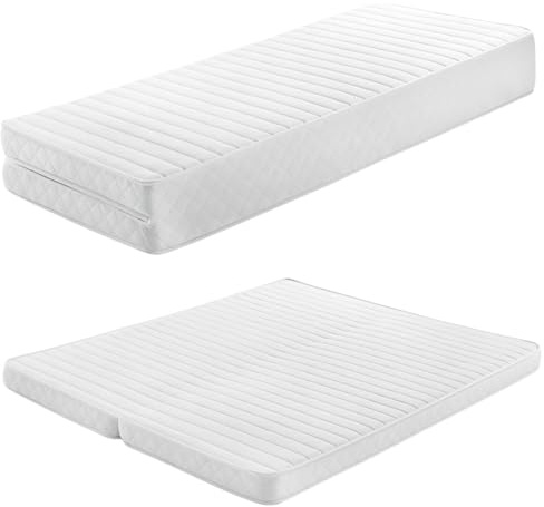 LESJA Tagesbett Matratze 80x200 / 160x200 – Orthopädische Schaumstoffmatratze für Ausziehbett & Schlafsofa – Faltbare Ersatzmatratze mit 7-Zonen Komfort – H4 Mittelfest