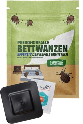 Futura-Shop Bettwanzen Falle mit Pheromon Lockstoff | Effektive Lösung zur Bekämpfung für Zuhause & Reisen | Mittel gegen Bettwanzen mit 3 Monaten Wirkungsdauer | Bettwanzen Monitor