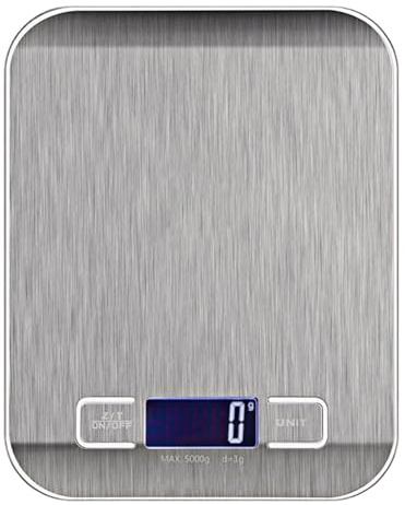 Bilancia da cucina, piccola bilancia elettronica intelligente, bilancia digitale antiscivolo in grammi e once per bilancia da cucina digitale in acciaio, bilancia da cucina elettrica
