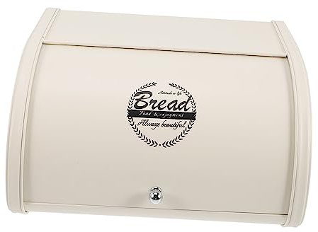 PRETYZOOM Panera Hermética Panera con Tapa Enrollable Almacenamiento Vintage para Encimera de Cocina
