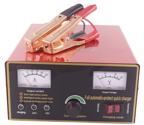 PRETYZOOM Caricabatterie Completamente Automatico Da Ricarica Rapida Intelligente Adatto Per Auto e Con Protezione Da Sovraccarico e Raffreddamento Intelligente