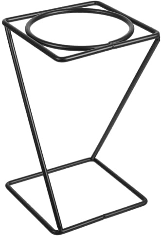 DONFAMDS Espositore Alzatina in Ferro Nero per Vassoio per Dolci e Pizza, Design Verticale Elegante e Resistente per Tavolo e Buffet